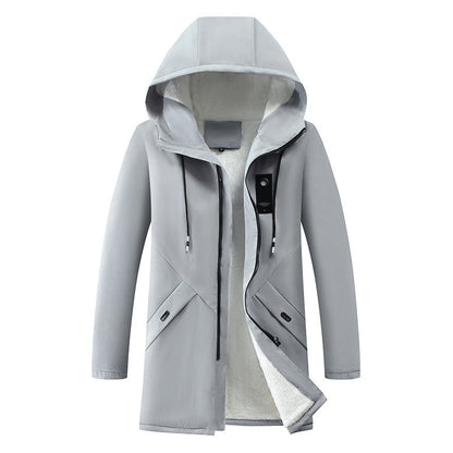 Herren Winterjacke Isoliert Warm Reißverschluss Taschen Modern