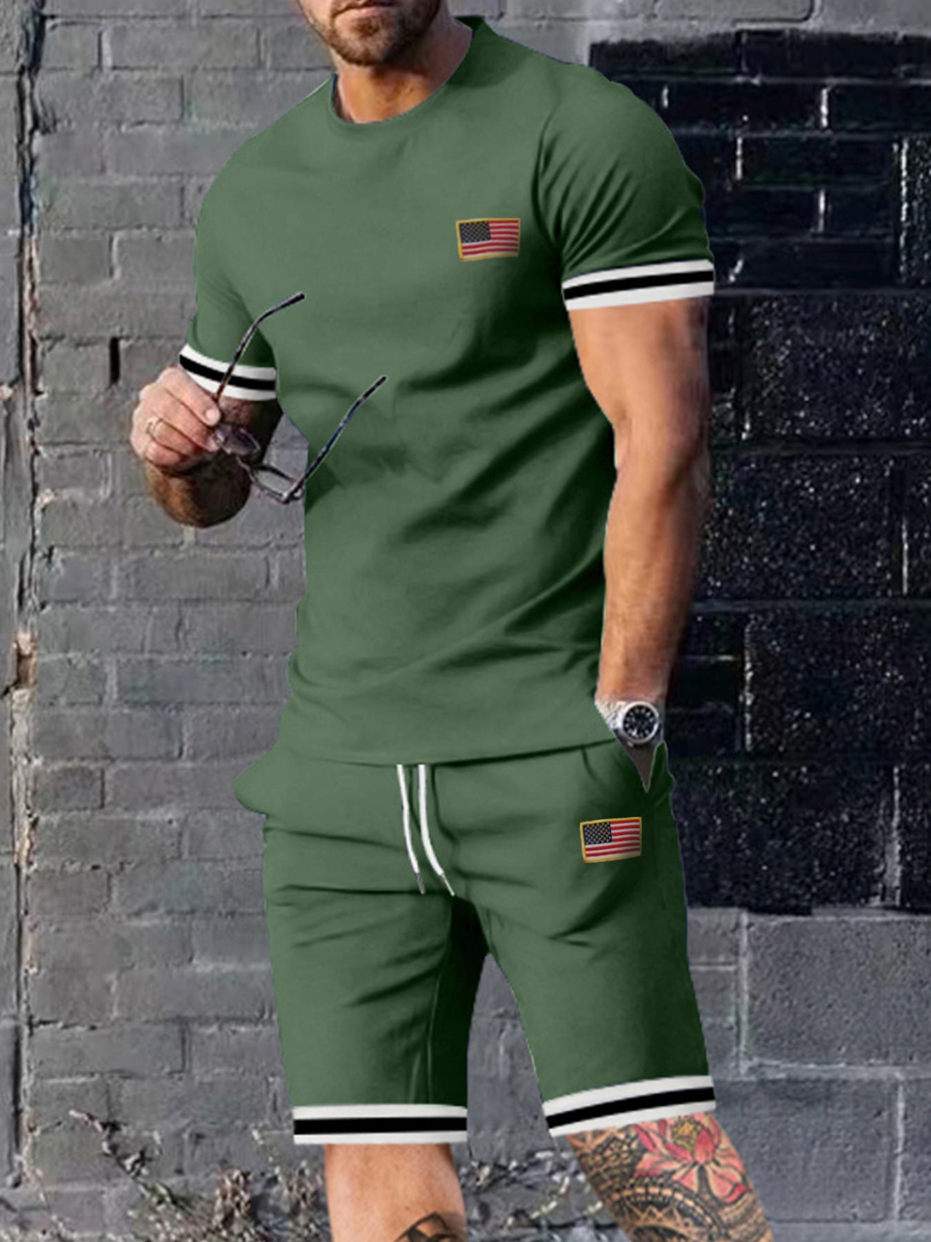 Herren Sportbekleidung Set Komfortabel Funktionell