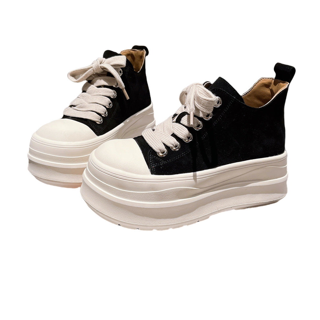 Damen Sneaker Hochplateau Sportlich Atmungsaktiv