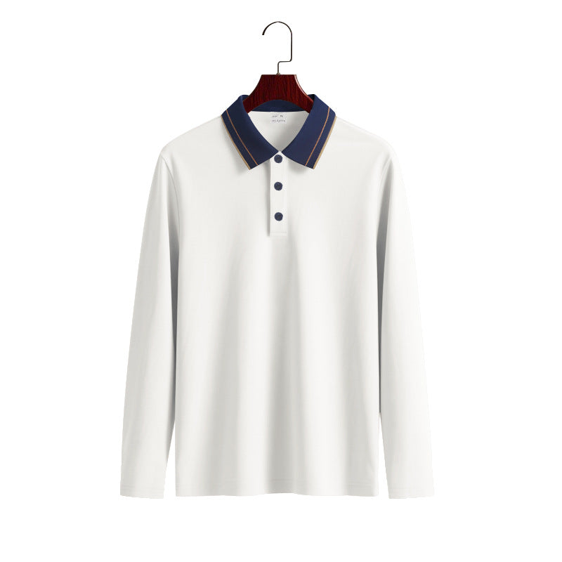 Herren Poloshirt Langarm Moderner Kragen Berlin Style