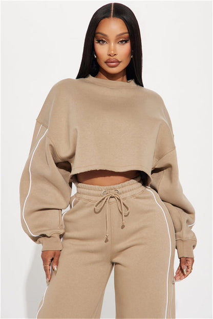 Damen Hoodie Lässig Crop Top Trendig