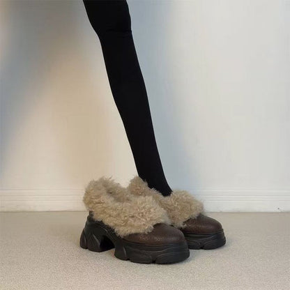 Damen Clogs Flauschig Rutschfest Trendy