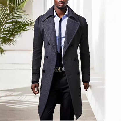 Herren Wollmantel Doppelgrund Warm Winter