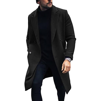 Herren Langmantel Modern Eleganter Doppelreihenknopf