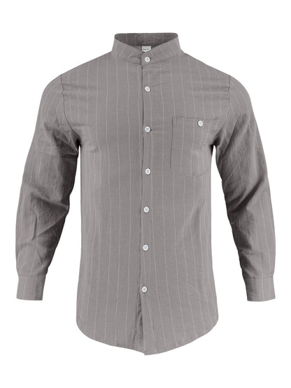 Herren Hemd Streifenmuster Modern Slim Fit