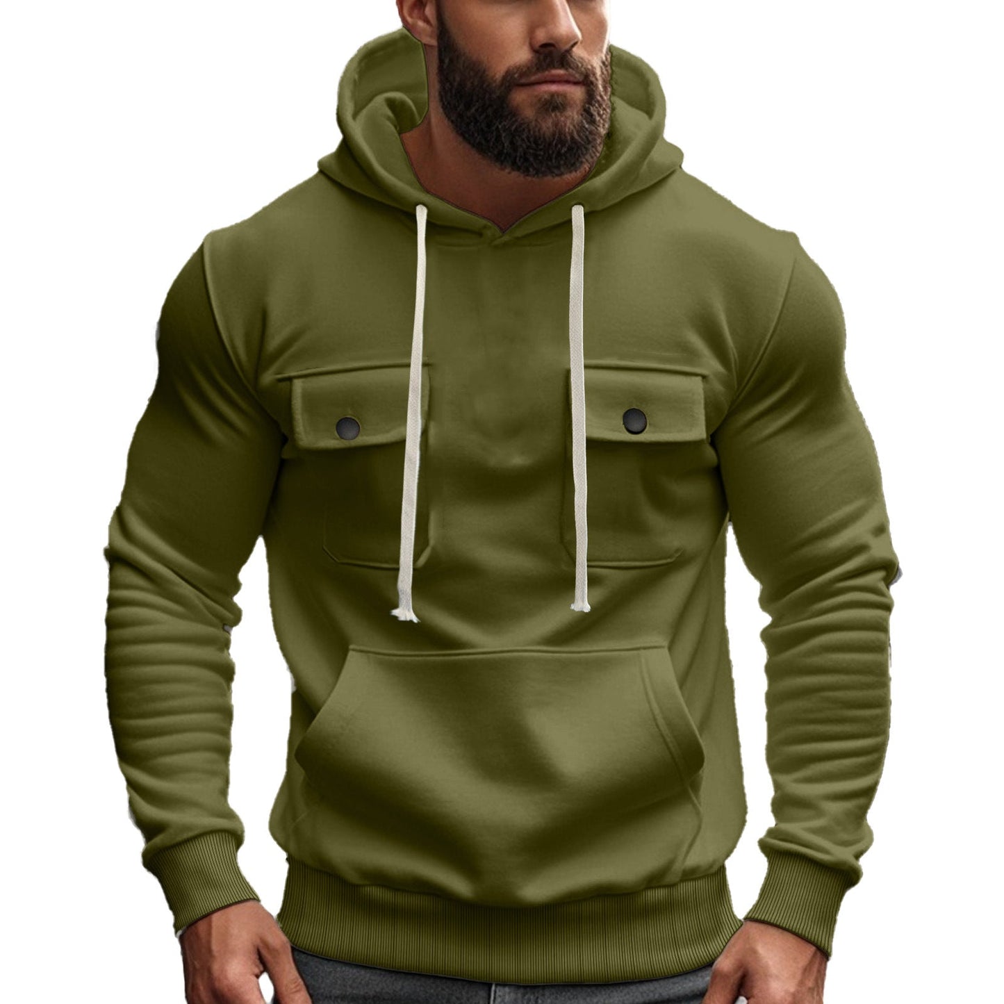 Herren Kapuzenpullover Modern mit Taschen und Elastik
