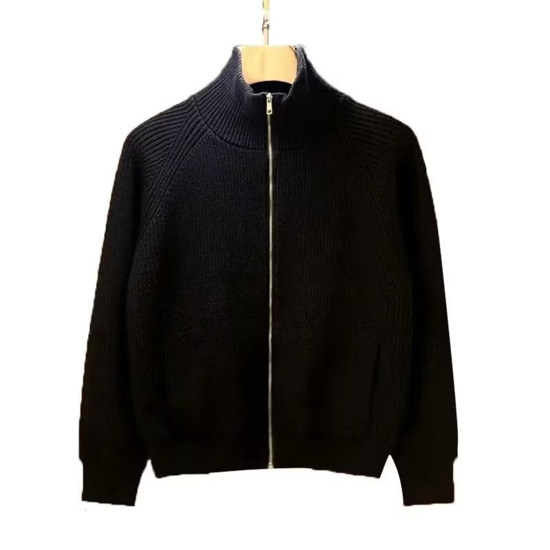 Herren Strickjacke Hochwertig Warm mit Reißverschluss