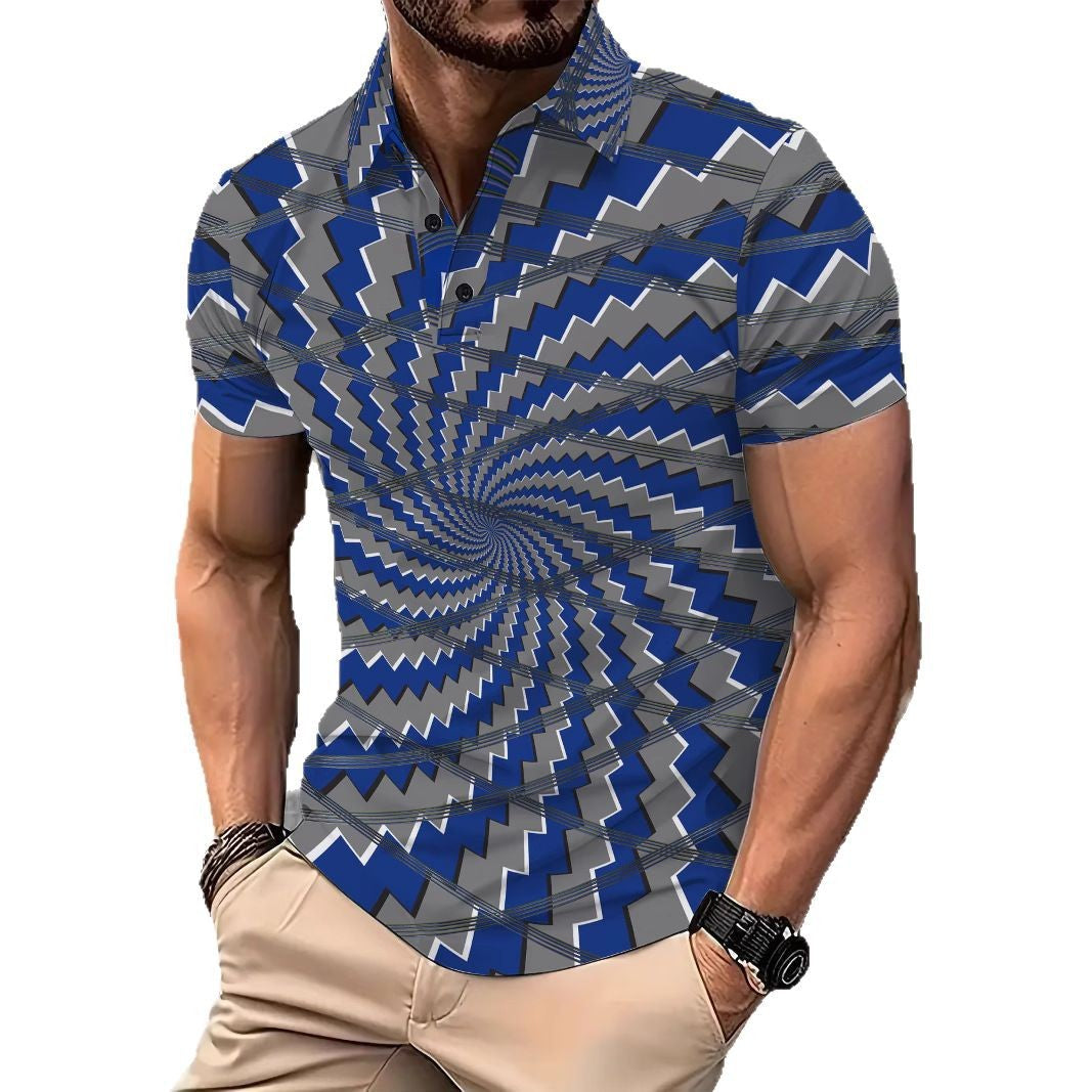 Herren Poloshirt Modernes Muster Berlin Style