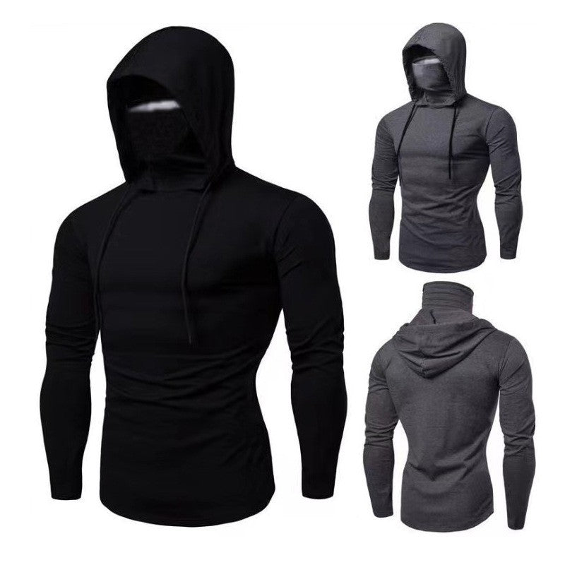 Herren Kapuzenshirt Gesichtsschutz modisch Sportlich - BerlinGlamour