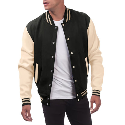 Herren Collegejacke Modern Sportlich Grau