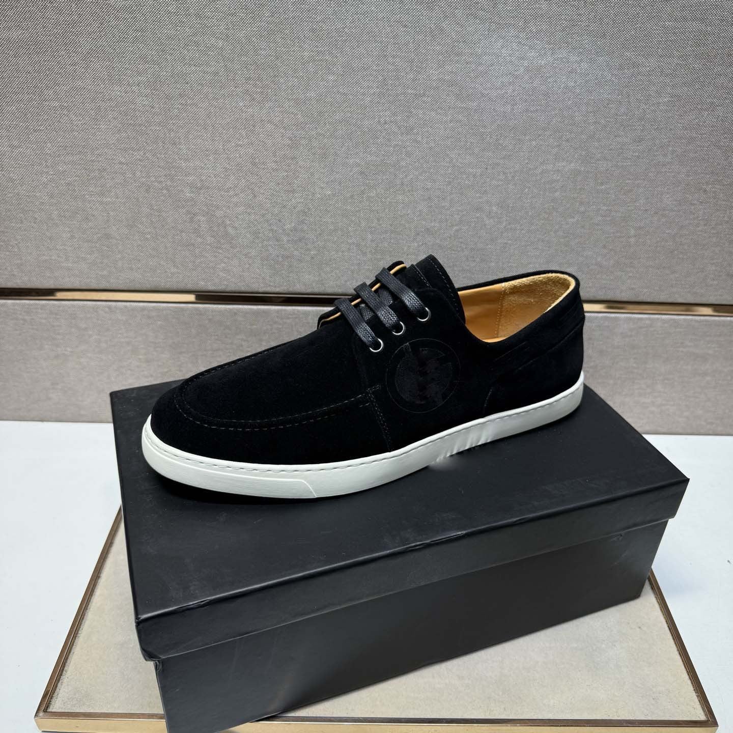 Damen Sneaker Mokassin Weichleder Rutschfest