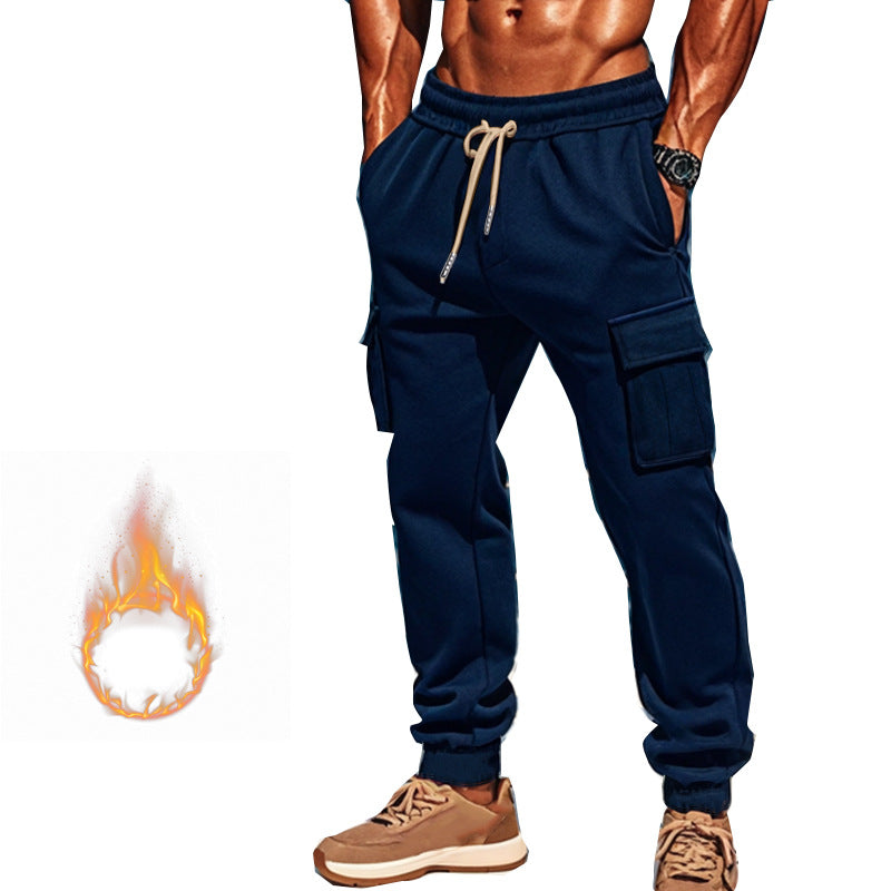 Herren Jogginghose Bequem Elastisch Cargo-Taschen