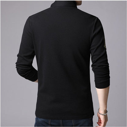 Herren Pullover Stehkragen Modern Reißverschluss Fein