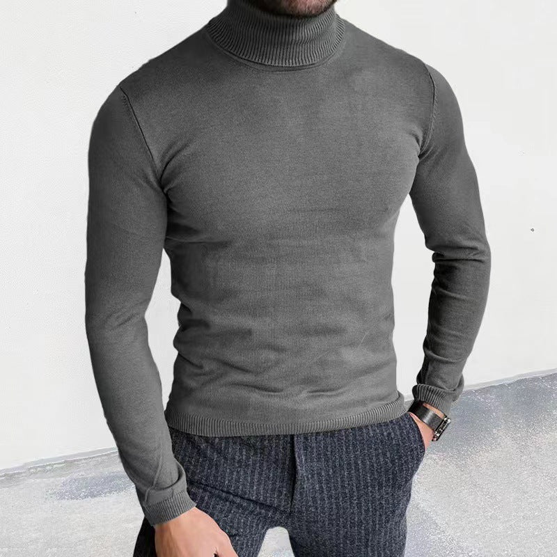 Herren Rollkragenpullover Baumwolle Weich Bequem