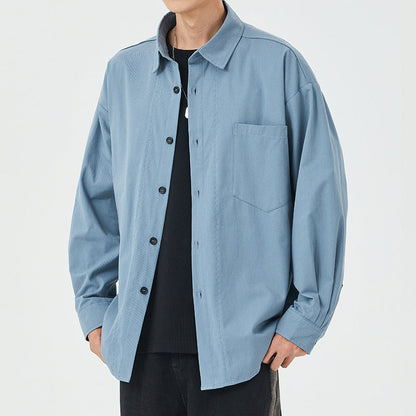 Herren Langarmhemdjacke Leicht Lässig Modern