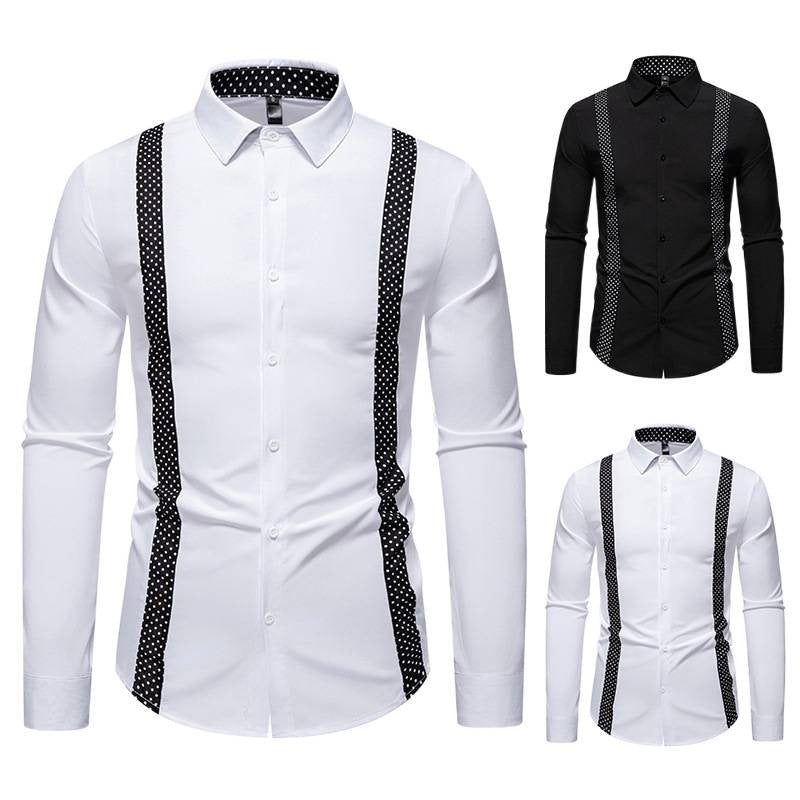 Herren Businesshemd Modern Schulterpolster Elegantes Design
