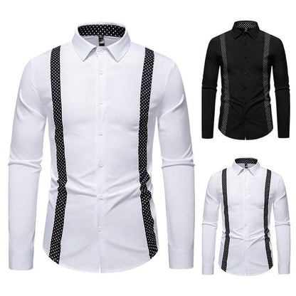 Herren Businesshemd Modern Schulterpolster Elegantes Design