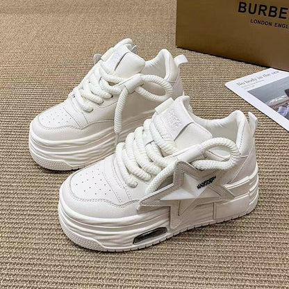 Damen Sneaker Chunky Sternen-Design Komfort Sohle