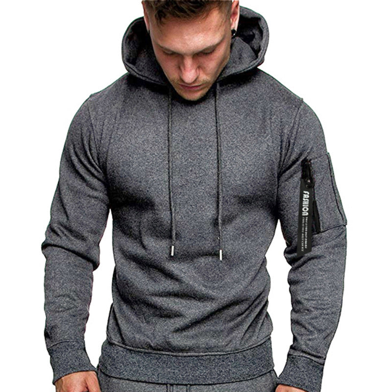 Herren Hoodie Sportlich Reißverschluss Kapuze