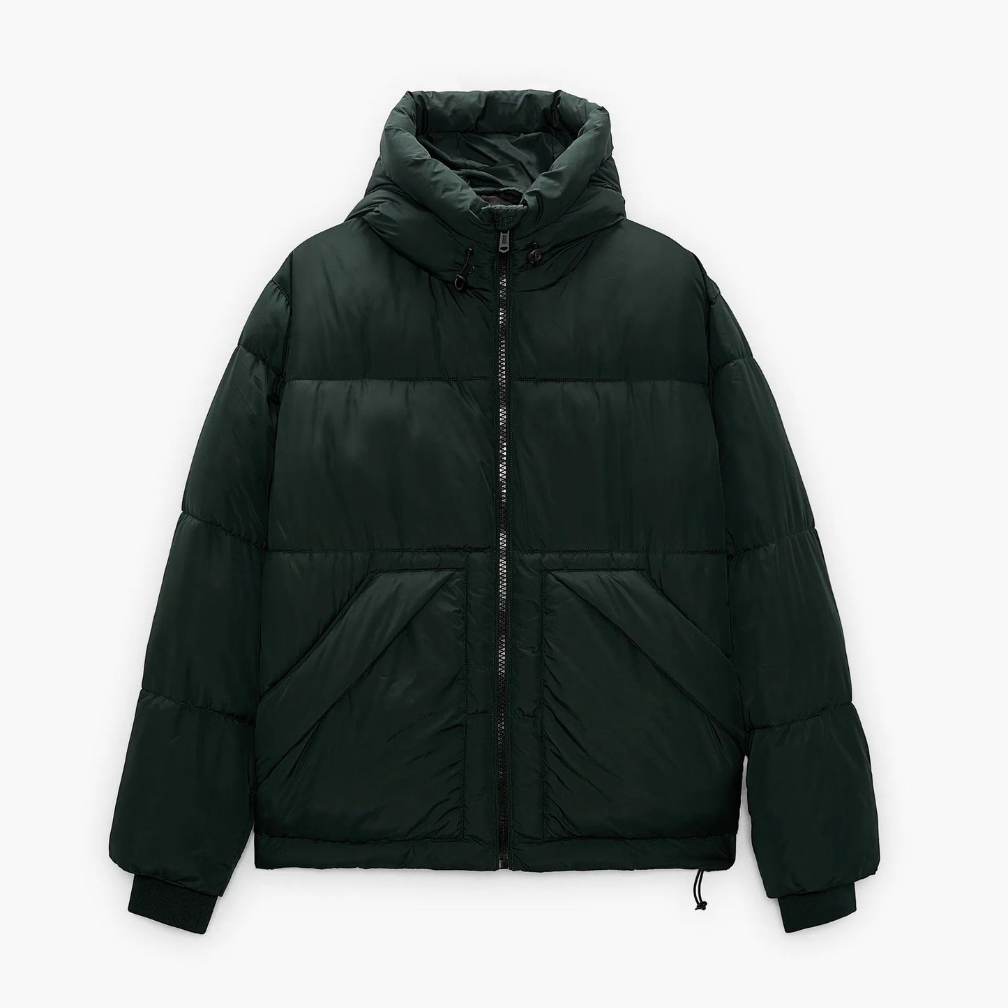 Herren Winterjacke Steppjacke mit Kapuze und Taschen