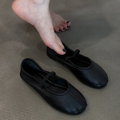Damen Ballerinas Bequem Elastisch Weich