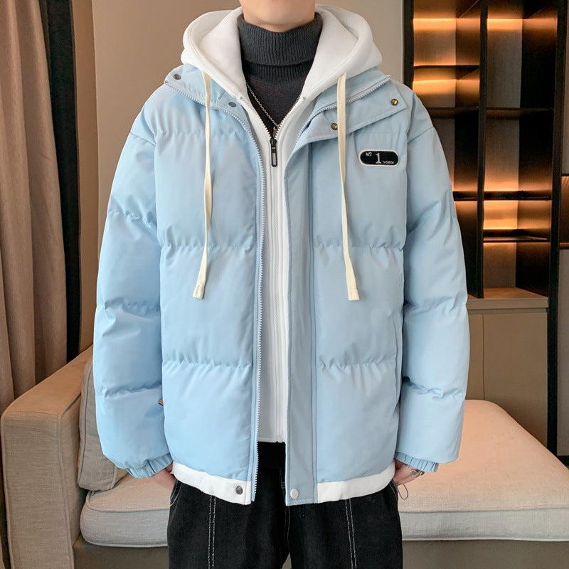 Herren Winterjacke Warm Dickes Futter Mit Kapuze
