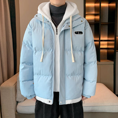 Herren Winterjacke Warm Dickes Futter Mit Kapuze
