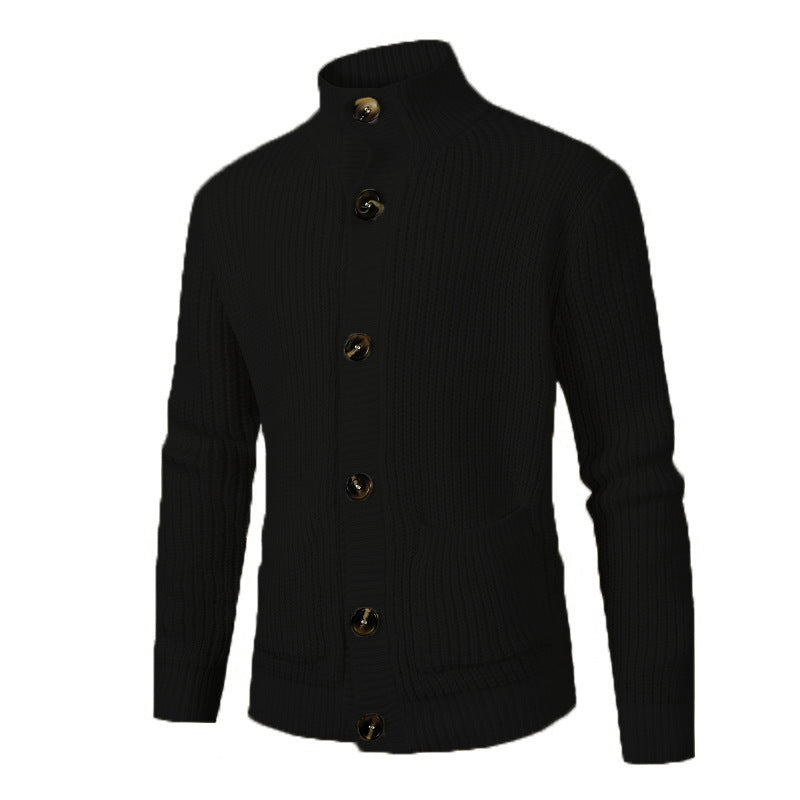 Herren Strickcardigan Modern mit Kragen und Knöpfen