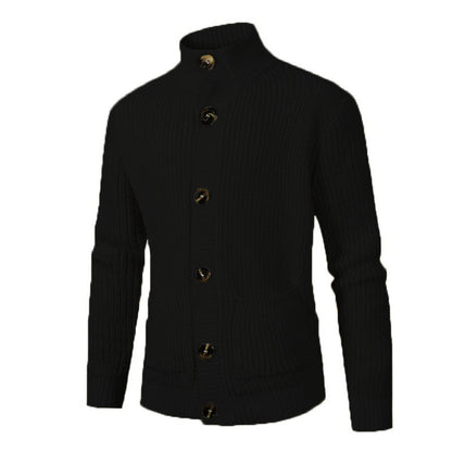 Herren Strickcardigan Modern mit Kragen und Knöpfen