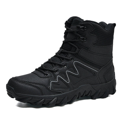 Herren Tactical Boots atmungsaktiv rutschfest Schwarz