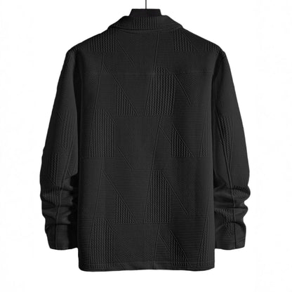Herren Hemdjacke Modern Strukturiert Knöpfe Elegant