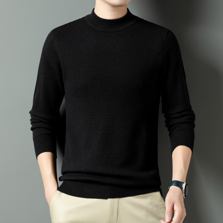 Herren Rollkragenpullover Hochwertig Baumwolle Berlin Stil