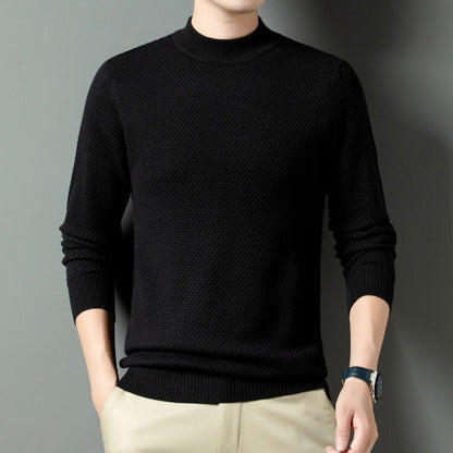 Herren Rollkragenpullover Hochwertig Baumwolle Berlin Stil