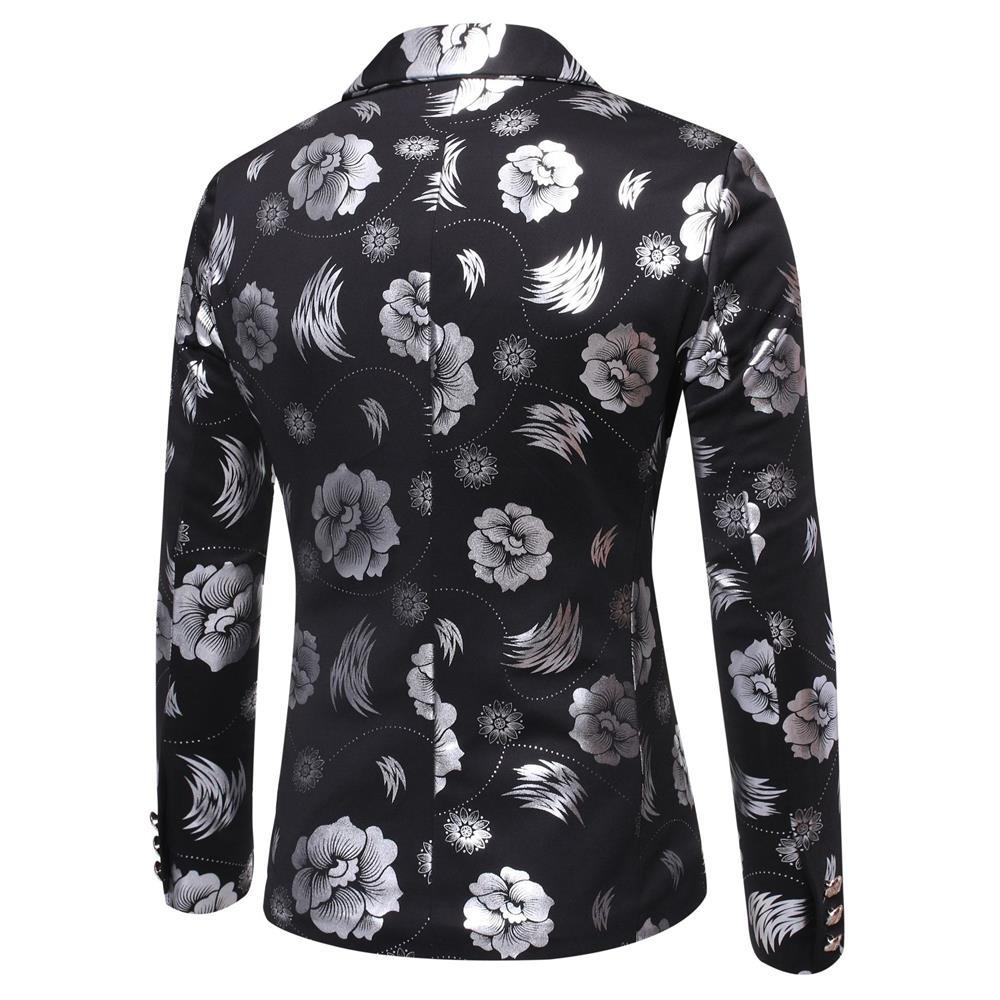 Eleganter Herren Blazer Floral Modern Schmal