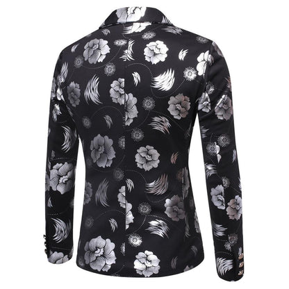 Eleganter Herren Blazer Floral Modern Schmal