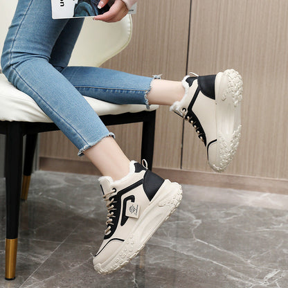 Damen Sneaker Warmfutter Rutschfest Modisch