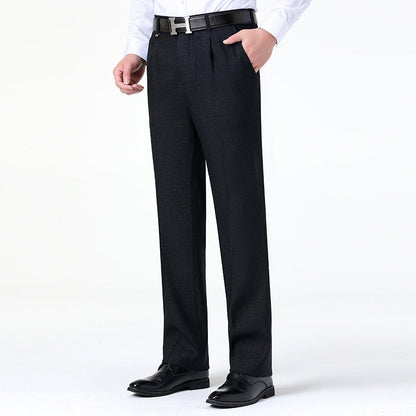 Herren Anzughose Elegant Klassisch Schwarze Slim-Fit Hose