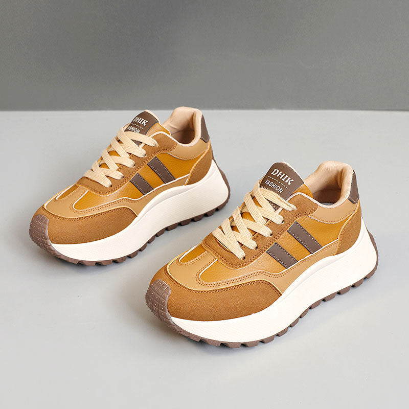 Damen Sneaker Hochplateau Atmungsaktiv Sportlich
