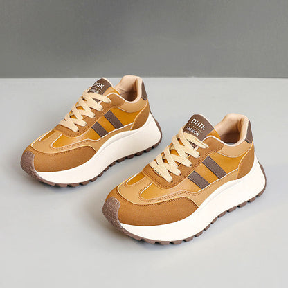 Damen Sneaker Hochplateau Atmungsaktiv Sportlich