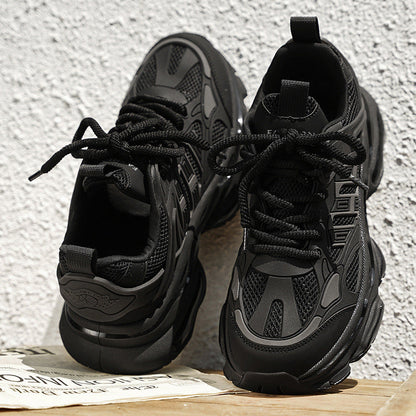 Damen Sneaker Sportlich Atmungsaktiv Komfort Schwarz
