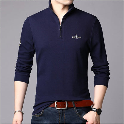 Herren Pullover Stehkragen Modern Reißverschluss Fein