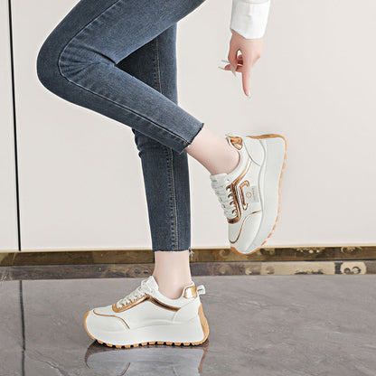 Damen Sneaker Sportlich Glänzend Mit Dämpfung