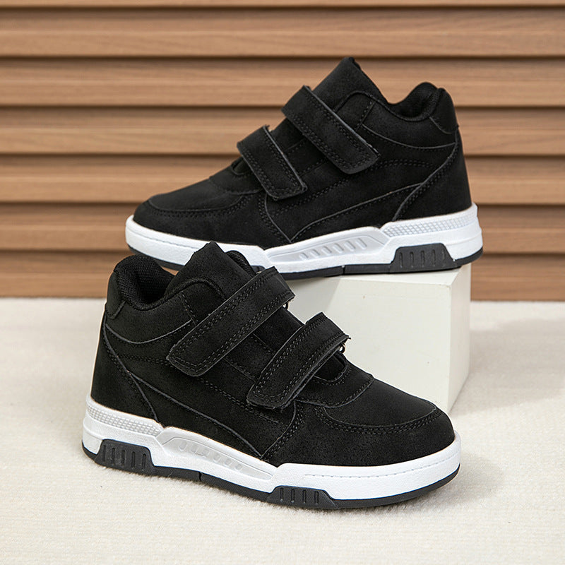 Damen Sneaker Sportlich High-Top Klettverschluss Schwarz