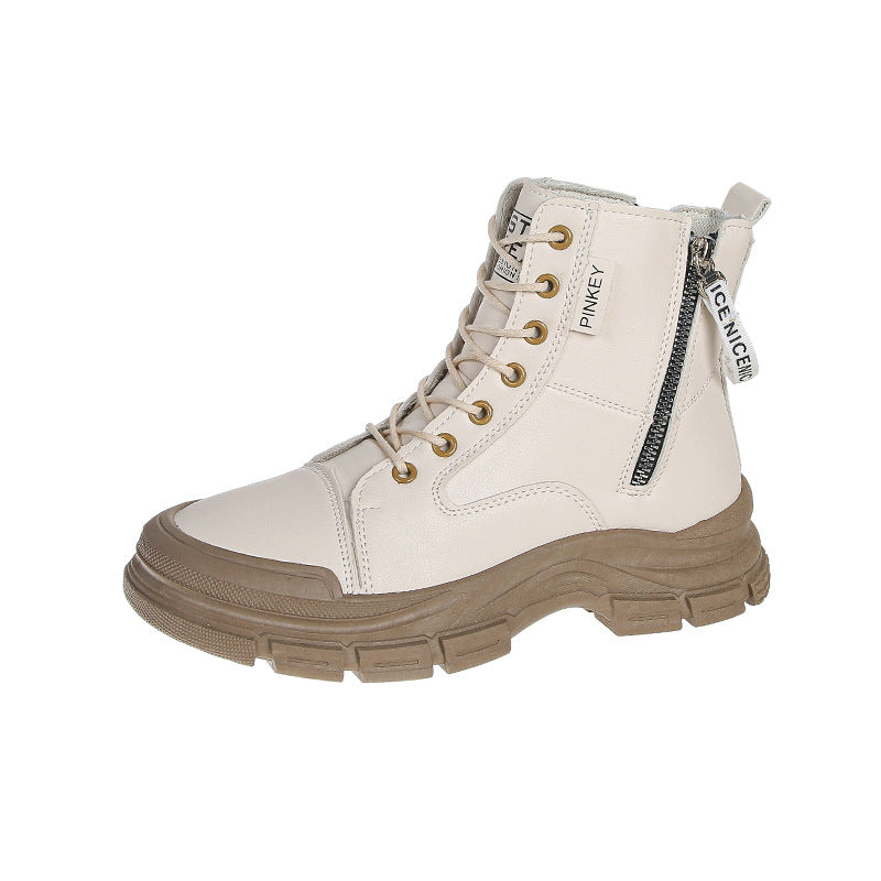 Damen Sneaker High-Top atmungsaktiv mit Reißverschluss