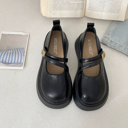 Damen Lederschuhe Riemchen Komfortschuhe Modern