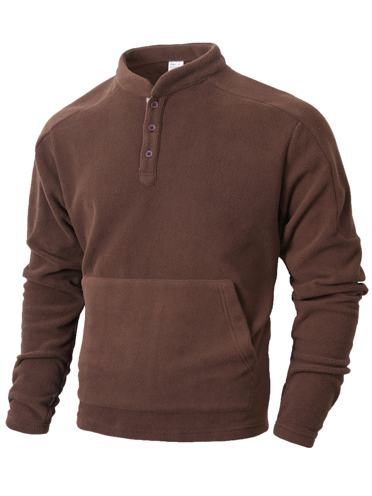Modernes Fleece-Pullover-Design, perfekt für den täglichen Bedarf. Mit Knopfleiste aus hochwertigen Materialien und praktischer Kängurutasche in Berlin, bietet dieser Fleece-P