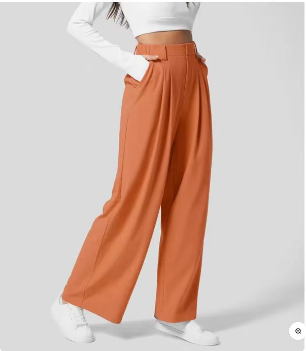 Weite Damen Hose High Waist Elegant Bequem