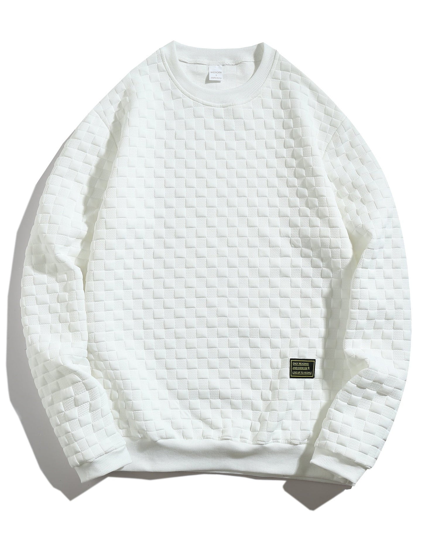 Herren Sweatshirt Strukturiert Modern Rundhals