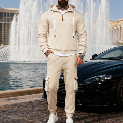 Herren Kapuzenpullover Lässig mit Cargo-Hose Sportlich