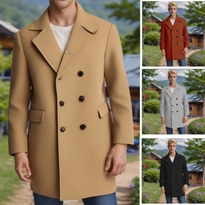 Herren Mantel Doppelreiher Eleganter Schmalzschnitt - BerlinGlamour